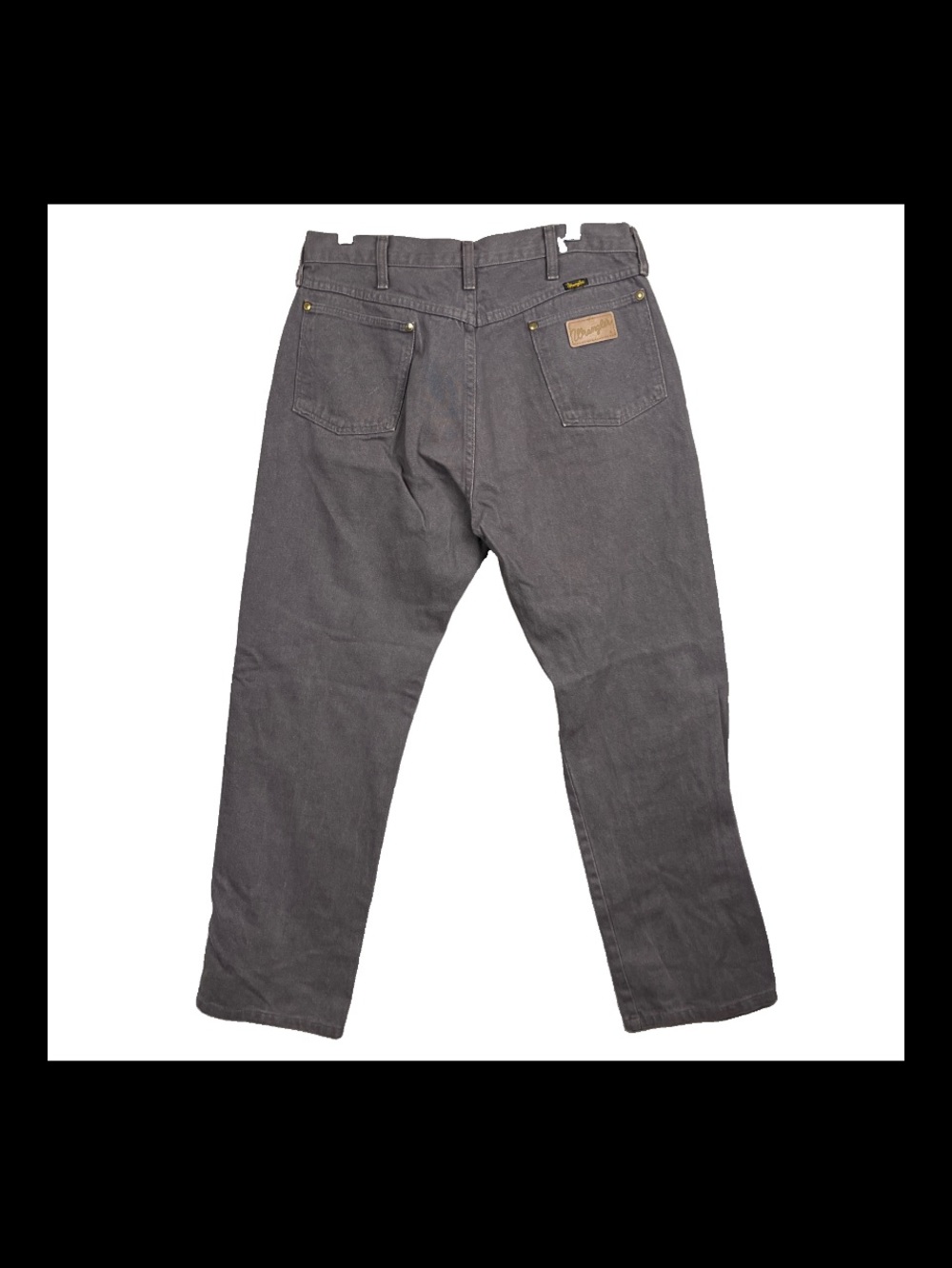 Vintage Wrangler Charcoal Gray Denim Jeans Made in USA Mens 32x31 Cotton 3MWZCG